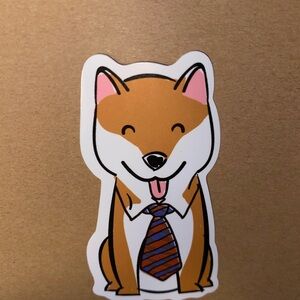 🌈20/$12🌈 Cute Dog Sticker with Tie